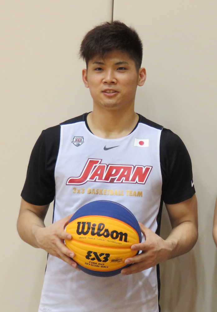 バスケットボール男子の３人制日本代表入りした原修太　　　　　　　　　　　　　　　　　　　　　　　　　　　　　　　