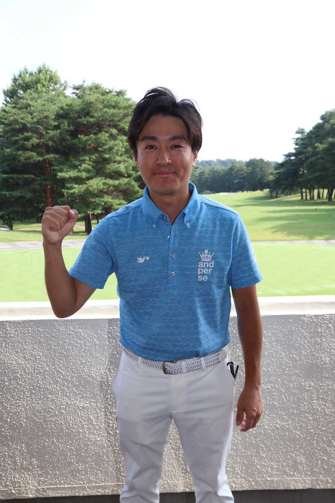 ＜社会人ゴルフ・関東予選　埼玉第１会場＞２アンダーの首位で予選を突破した見崎和也選手
