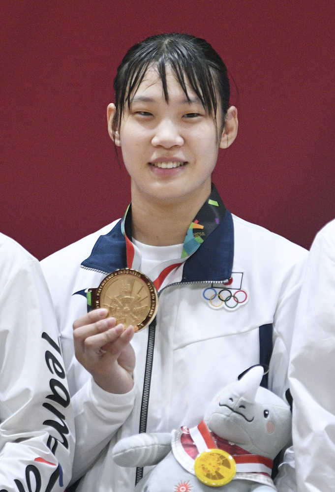 アジア大会柔道女子７０キロ級で金メダルを獲得した新添左季 スポニチ Sponichi Annex スポーツ