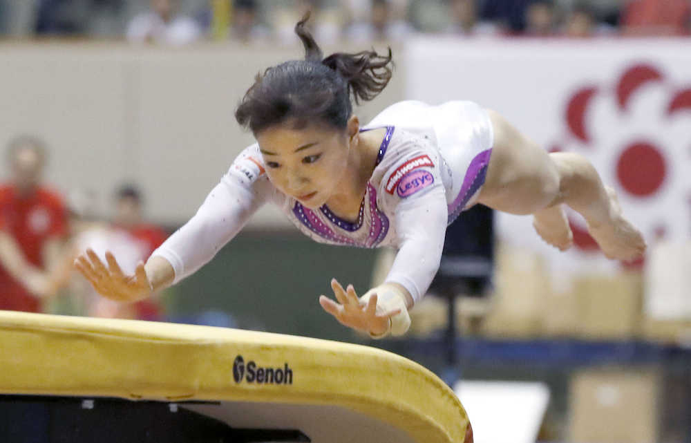 体操全日本シニア選手権　女子個人総合で優勝した寺本の跳馬