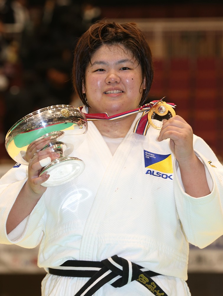 ２０１５年の柔道全日本女子選手権で、大会初優勝を飾った際の田知本愛