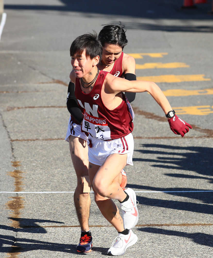 【画像・写真】【箱根駅伝】昨年３位の早大がまさかの往路１５位　シード権圏内まで約２分半差