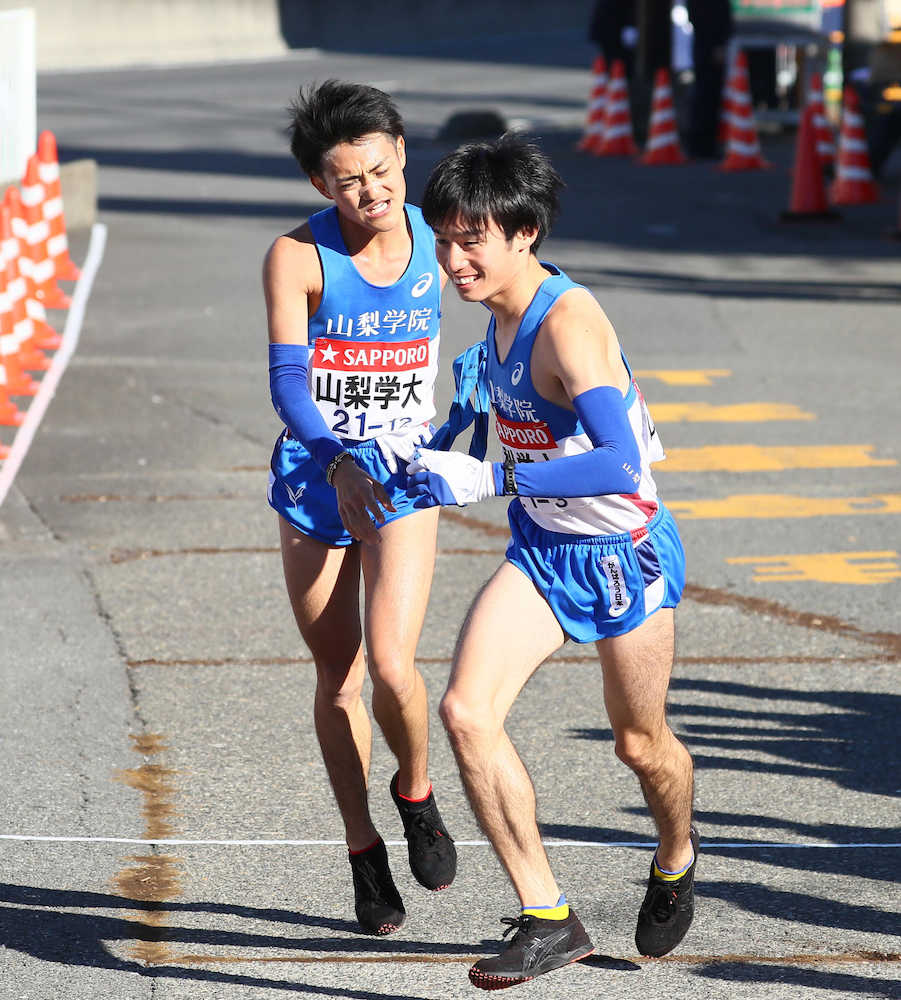 【画像・写真】山梨学院大　過去最低順位で出遅れ　上田監督「しっかり走らないと」