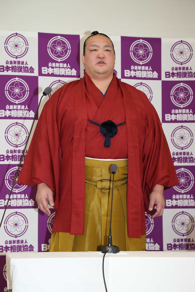 【画像・写真】稀勢の里　引退会見で涙「土俵人生において一片の悔いもございません」　年寄・荒磯を襲名