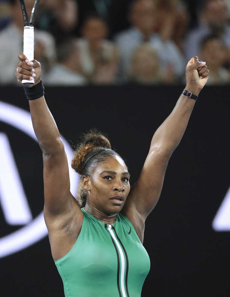 【画像・写真】セリーナ８強、世界１位ハレプ撃破　ノータッチ４４本！