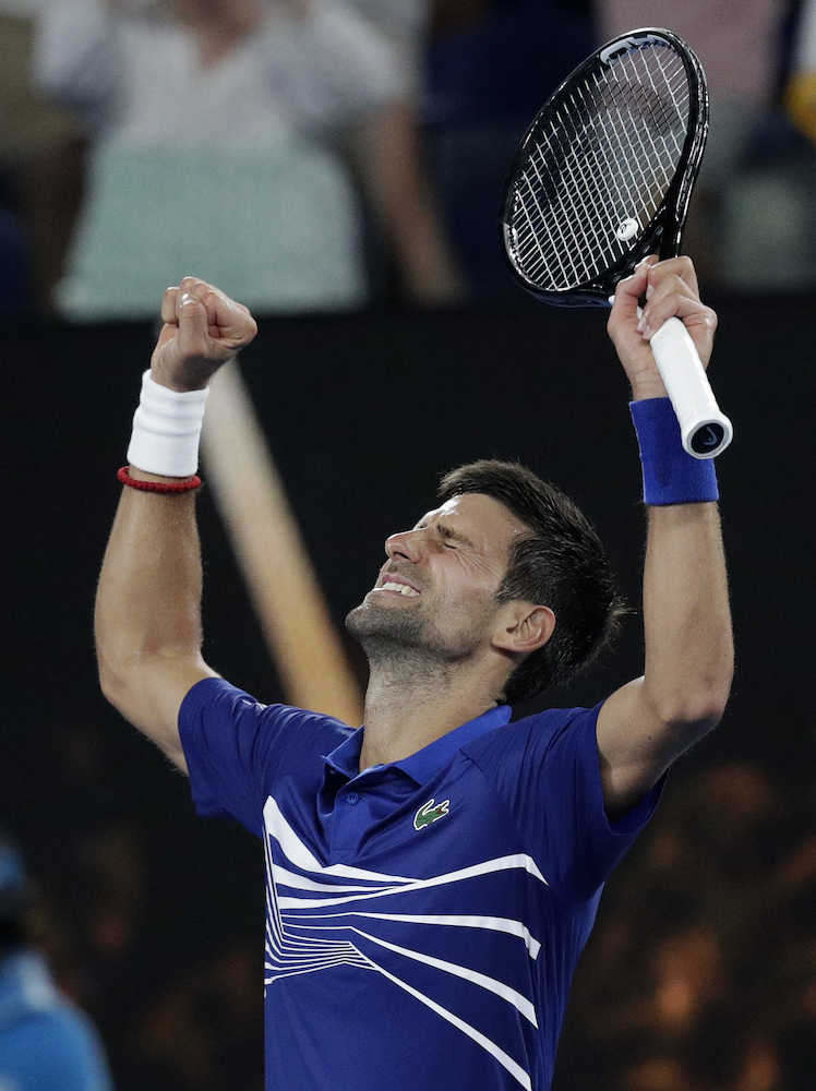 【画像・写真】ジョコ３年ぶり８強、錦織祝福「ファイターで才能ある」