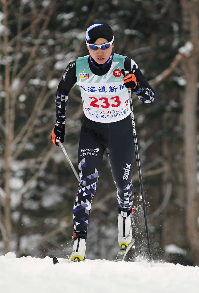国体スキー第２日　距離成年女子Ａ５キロクラシカルで優勝した茨城・滝沢
