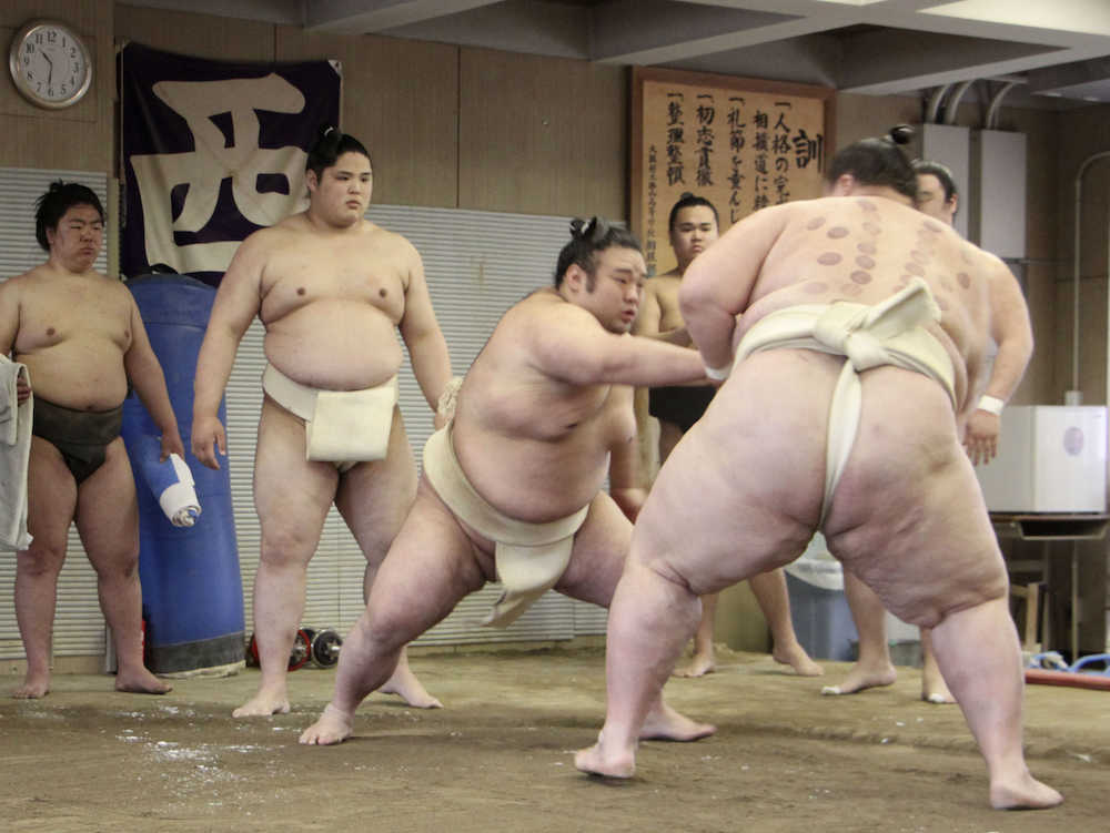【画像・写真】貴景勝“スタミナ稽古”で追い込み、１９番こなして納得顔
