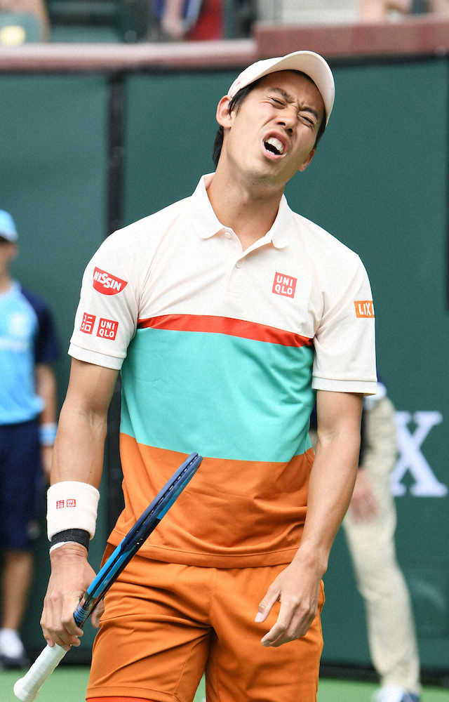 【画像・写真】錦織、2月に続き伏兵に逆転負け　第2セットで足をすくわれる