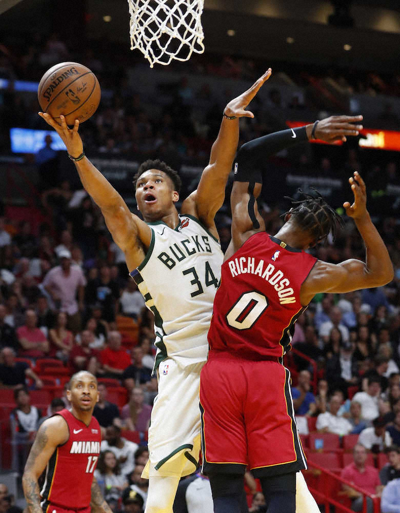 【画像・写真】バックスが“NBA史上最大”の逆転劇　前半20点差をつけられながら15点差でヒートに勝利