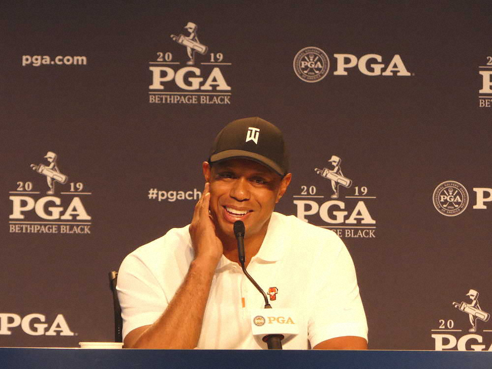 【画像・写真】ウッズ　東京五輪「もちろん出たい」全米プロ会見で意欲