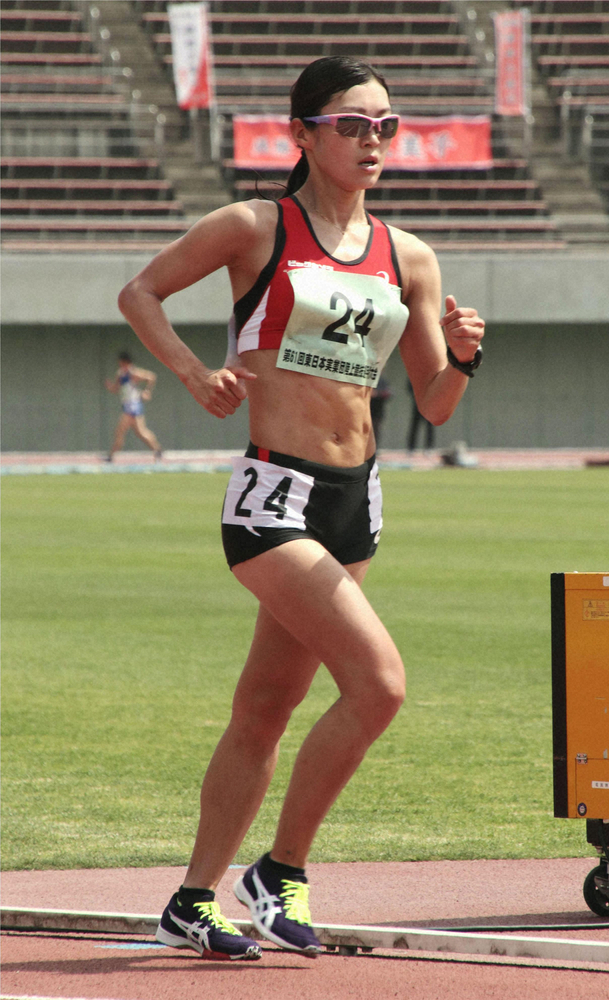 女子5000㍍競歩を日本新記録で6連覇した岡田久美子