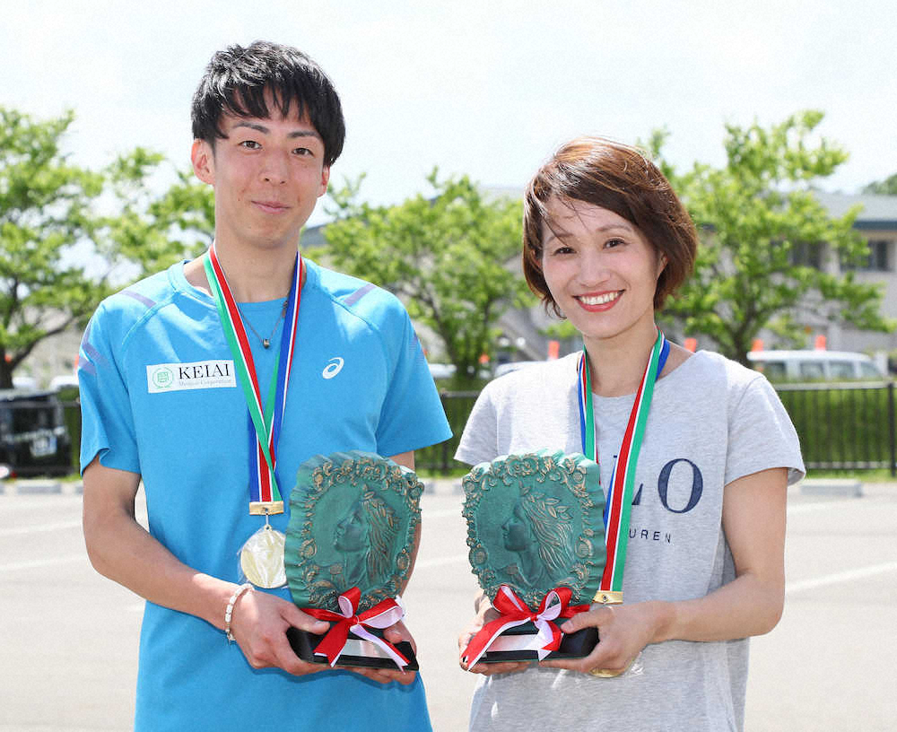 【画像・写真】7分差に10分差　男子は清水、女子は下田が初優勝　スポニチいわて奥州きらめきマラソン