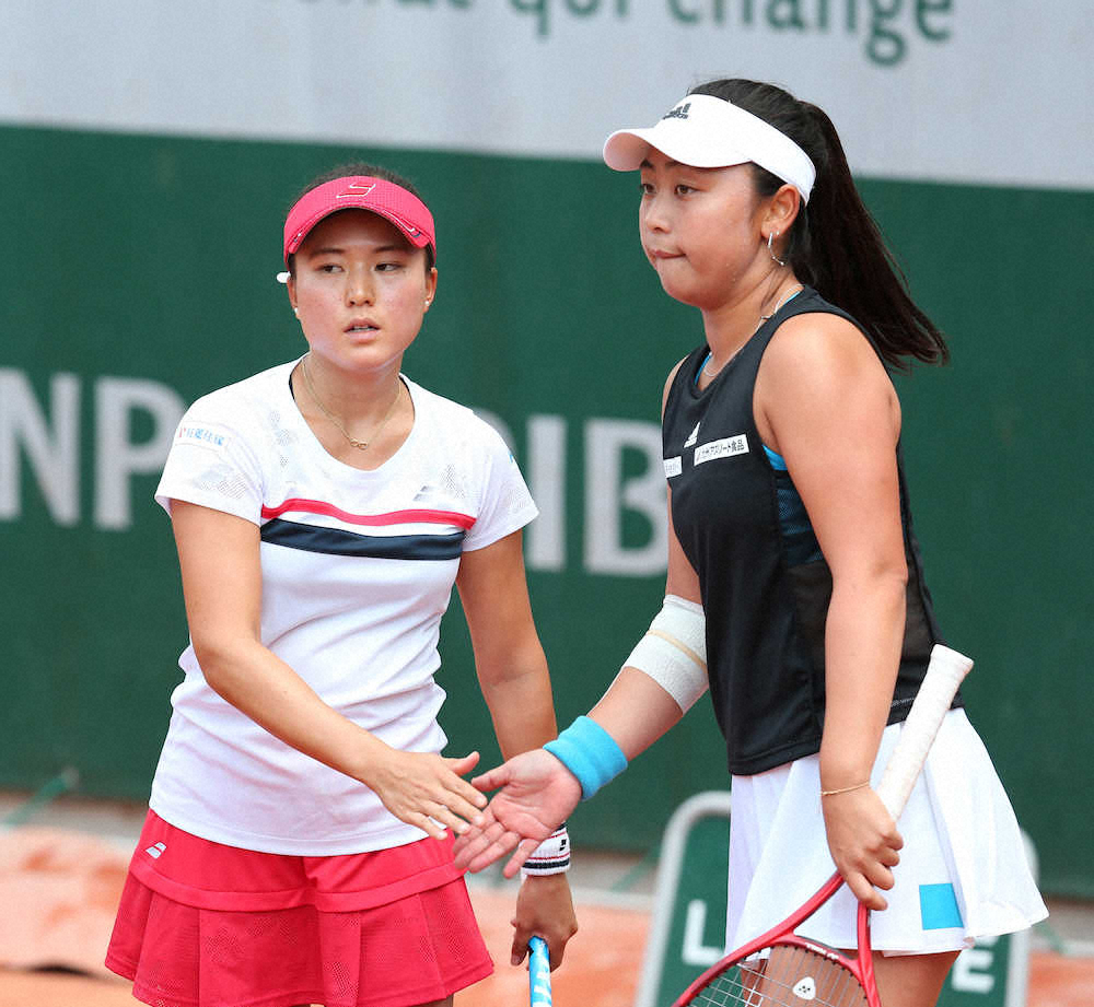 【画像・写真】穂積、二宮組　悔し初戦敗退　女子複昨年準優勝から一転