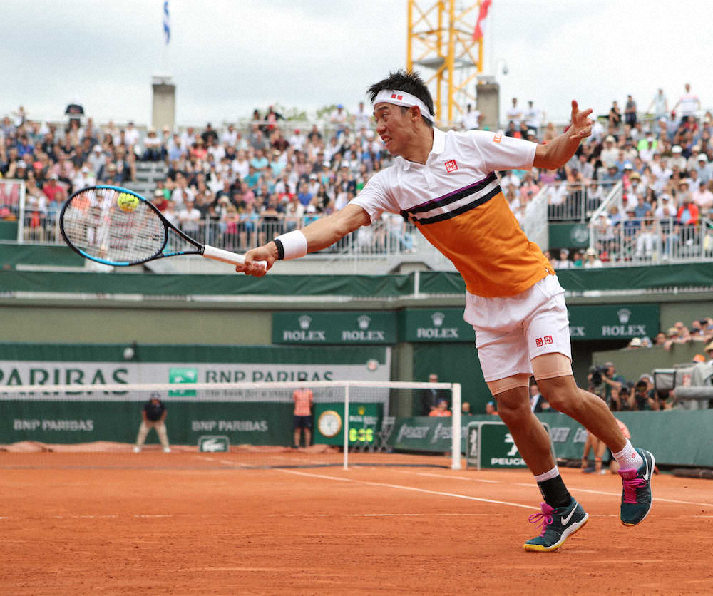 【画像・写真】錦織5年連続全仏16強！世界32位ジェレにフルセット劇勝　4時間超えの死闘制す