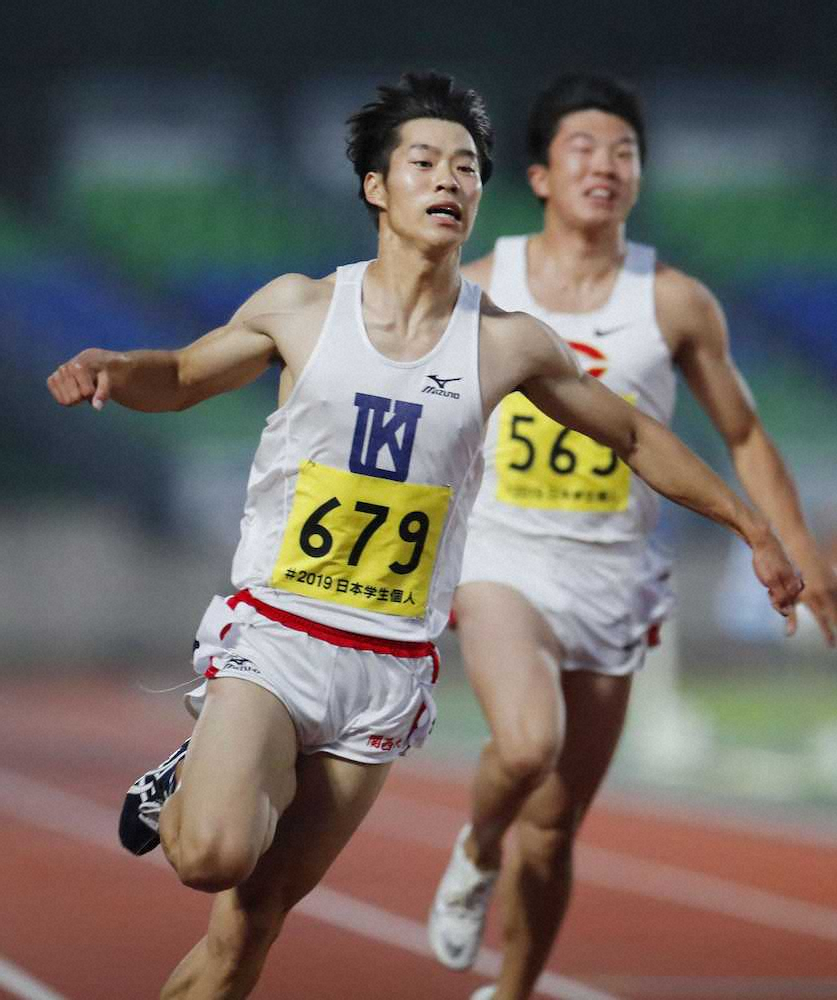 【画像・写真】男子100メートル　坂井が10秒27で優勝