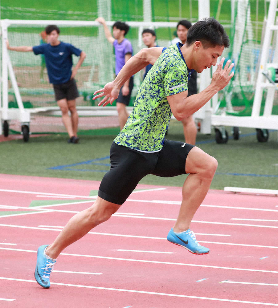 【画像・写真】山県亮太、サニブラウン9秒97に「超えていかないといけない」