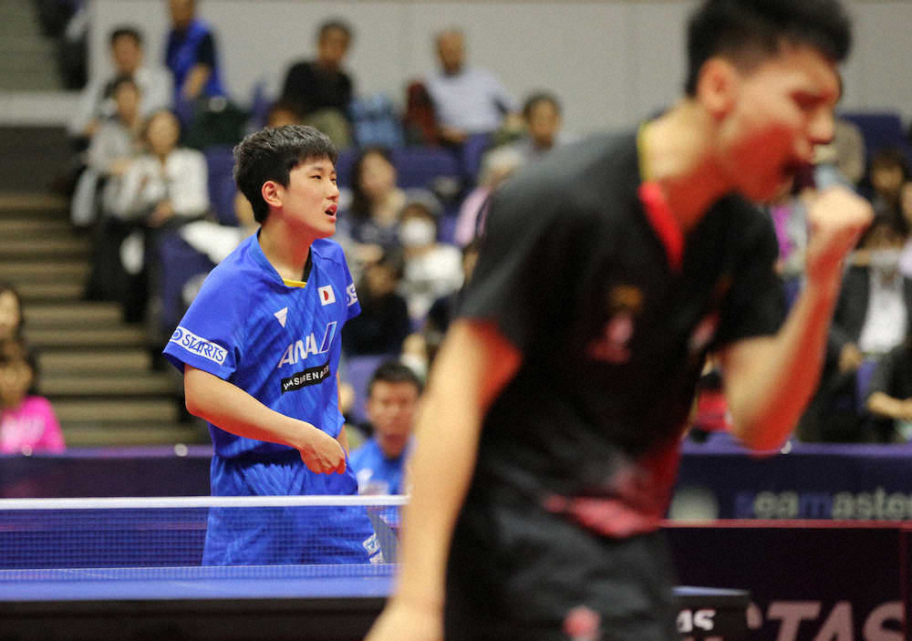 【画像・写真】張本智和、2連覇ならず　世界599位の中国選手に敗れる大波乱