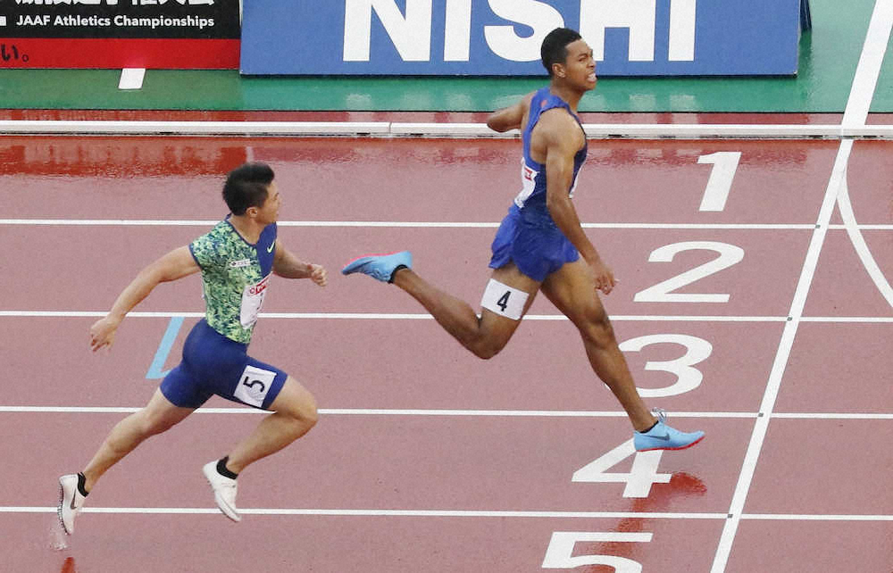 【画像・写真】サニブラウン、日本新ならずも200メートルＶ　100に続き40年ぶり2度目の短距離2冠達成