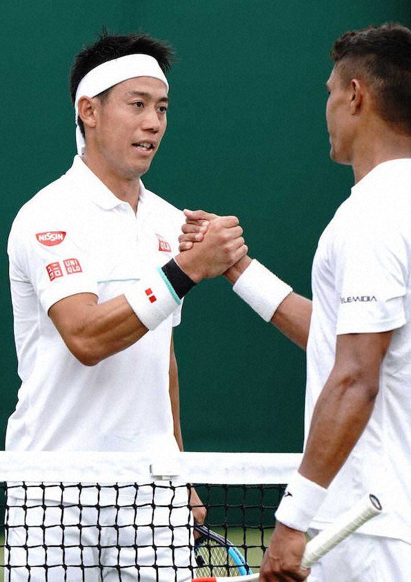 【画像・写真】錦織　1年ぶり芝“ぶっつけ本番”でもストレートで初戦突破「安心してプレーできた」