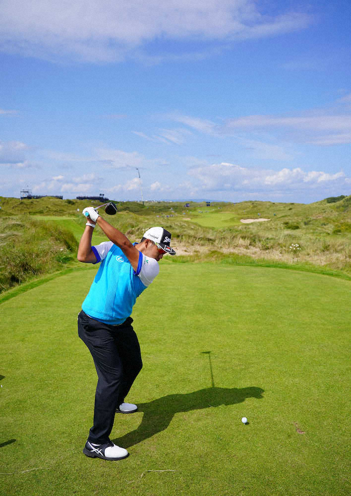 【画像・写真】松山、メジャー初Vへリラックス調整　修正ポイント確認