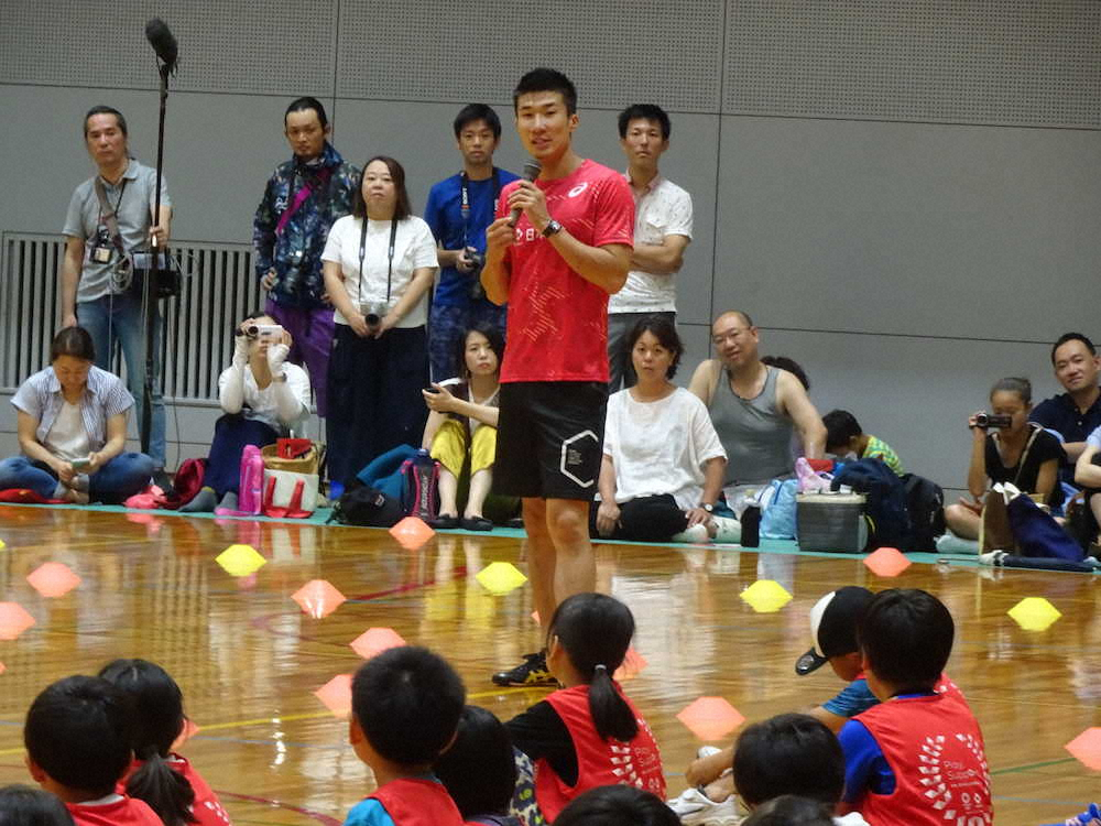 【画像・写真】桐生祥秀、走ることの楽しさ伝えたい…小学生240人に陸上教室
