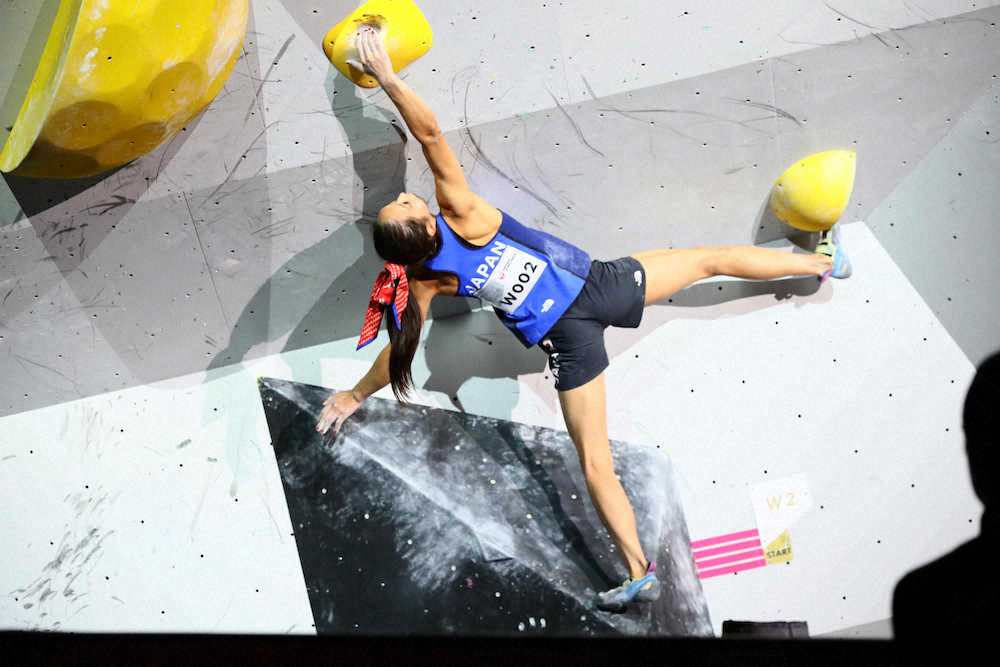 【画像・写真】野口　東京五輪新競技切符1号　世界選手権「スポーツクライミング女子複合」銀で決めた