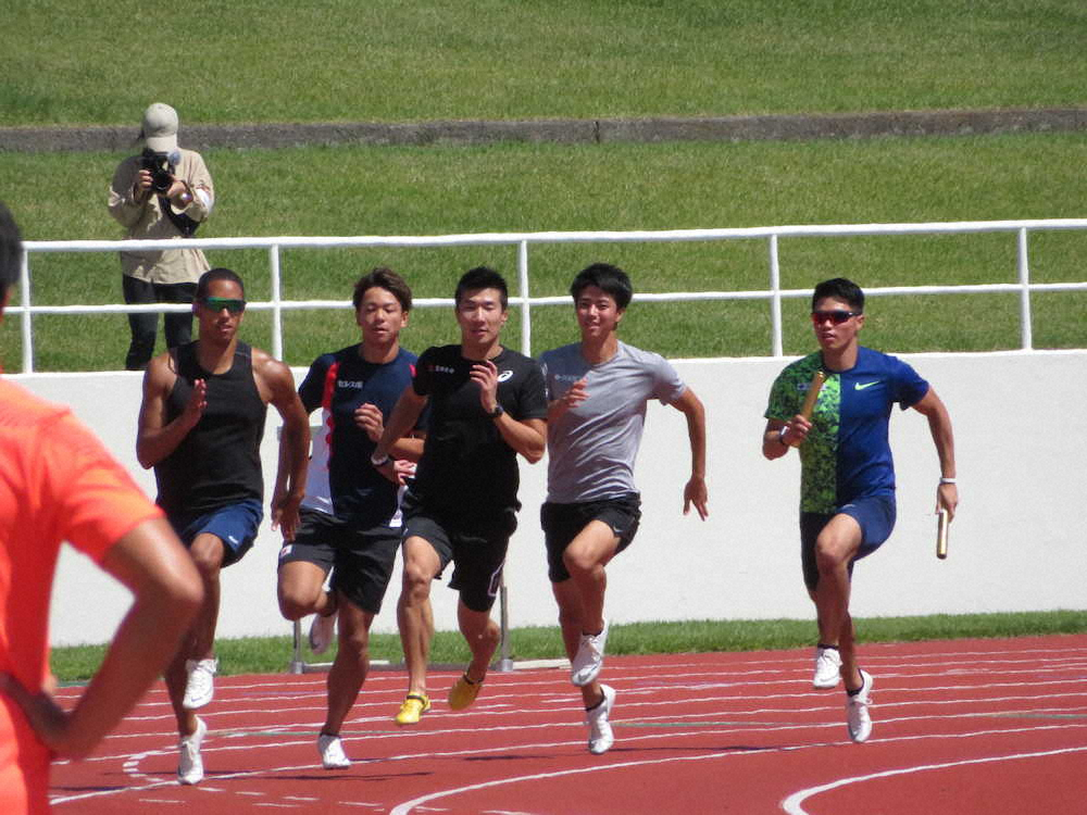【画像・写真】リレー侍・白石、バトン手応え「スムーズにできた」　合宿公開