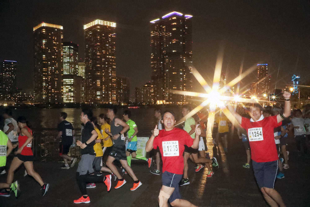 【画像・写真】ナイトラン、豊洲エリアで初開催　女子Vの米倉さん「夜景がキレイ」