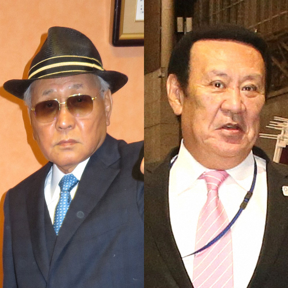 日本ボクシング連盟前会長の山根明氏（左）と、全日本テコンドー協会の金原昇会長