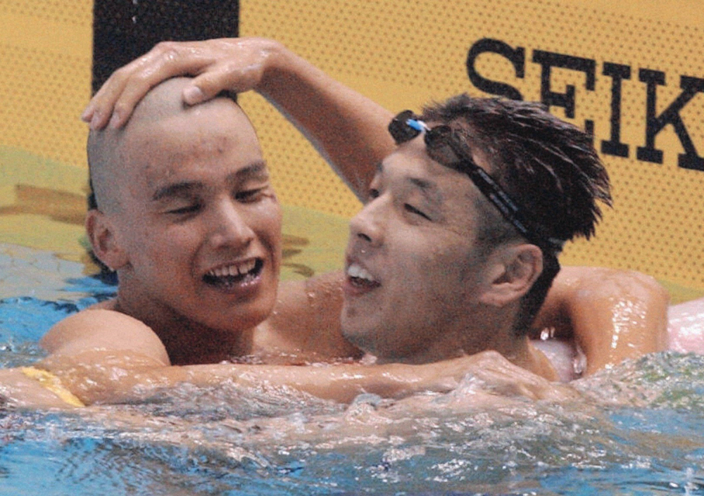 【画像・写真】萩野　松田氏の第一印象は「この人はいったいどういう人なんだろうか」スキンヘッドに白のVパン姿