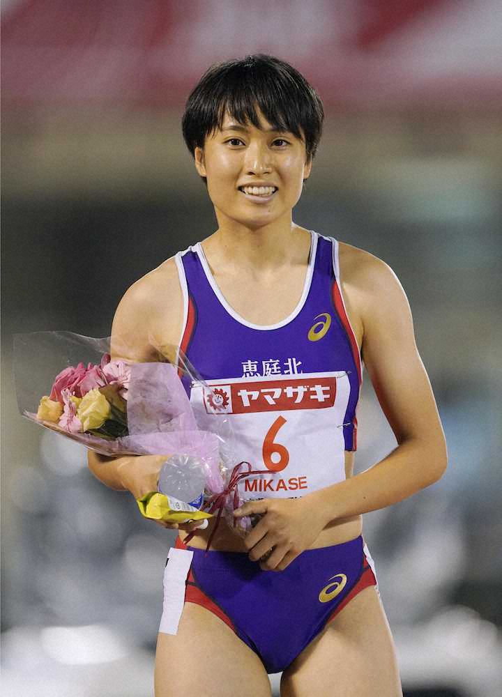 今年6月、女子100メートル決勝で優勝した御家瀬緑（恵庭北）