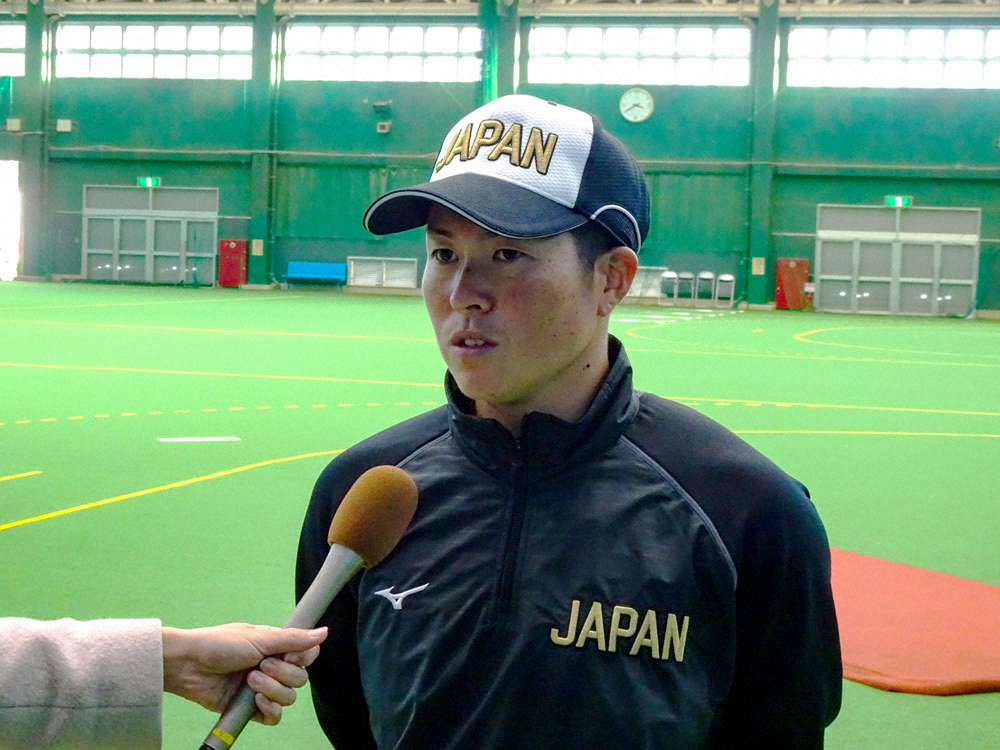 高知合宿の意気込みを語るソフトボール女子日本代表の藤田