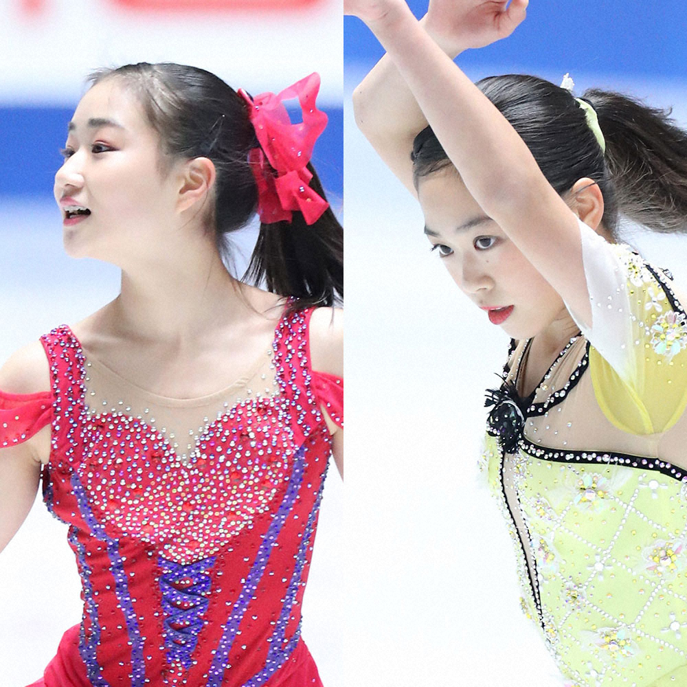 【画像・写真】ジュニアの河辺愛菜、吉田陽菜が3回転半に挑戦　ともに転倒も手応え