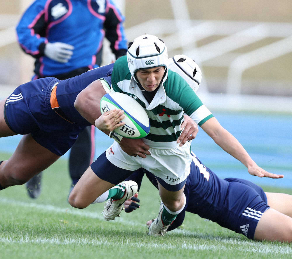 【画像・写真】飯田　２大会ぶりの花園勝利ならず　留学生2人に攻撃ラグビー封じられる