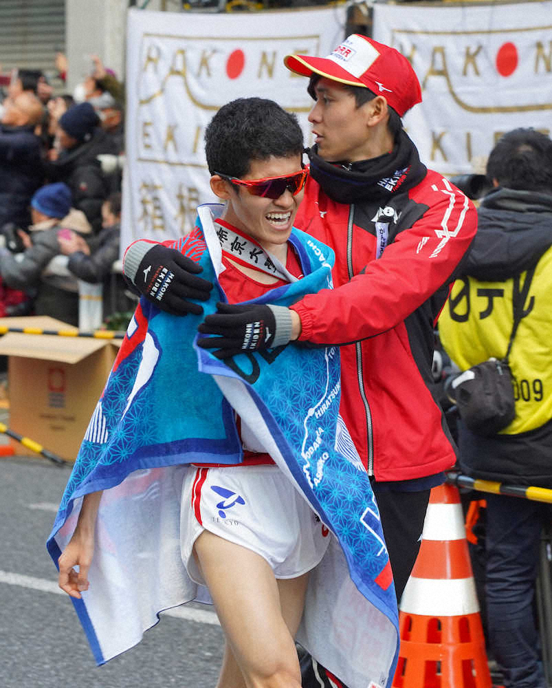 【画像・写真】ゴールした帝京大・吉野貴大（撮影・島崎忠彦）