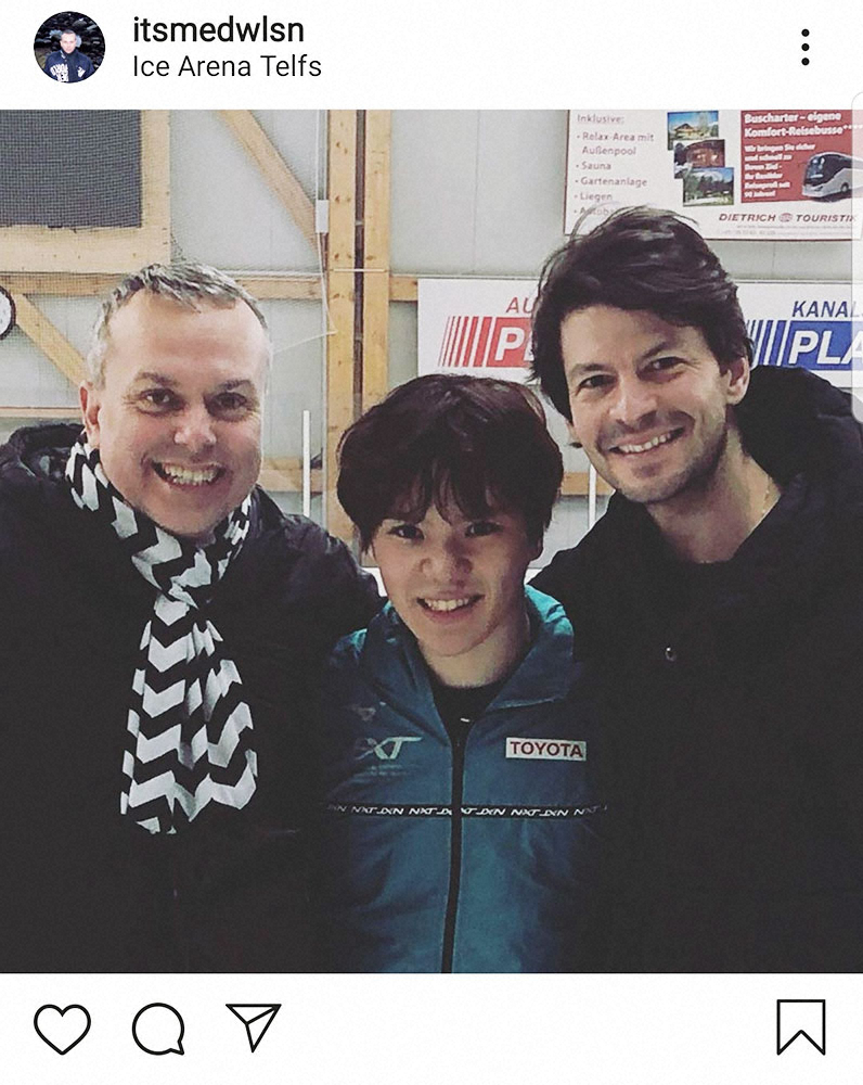 【画像・写真】宇野昌磨の振付師　ランビエル新コーチとの写真を公開「刺激的な日々を送っています」