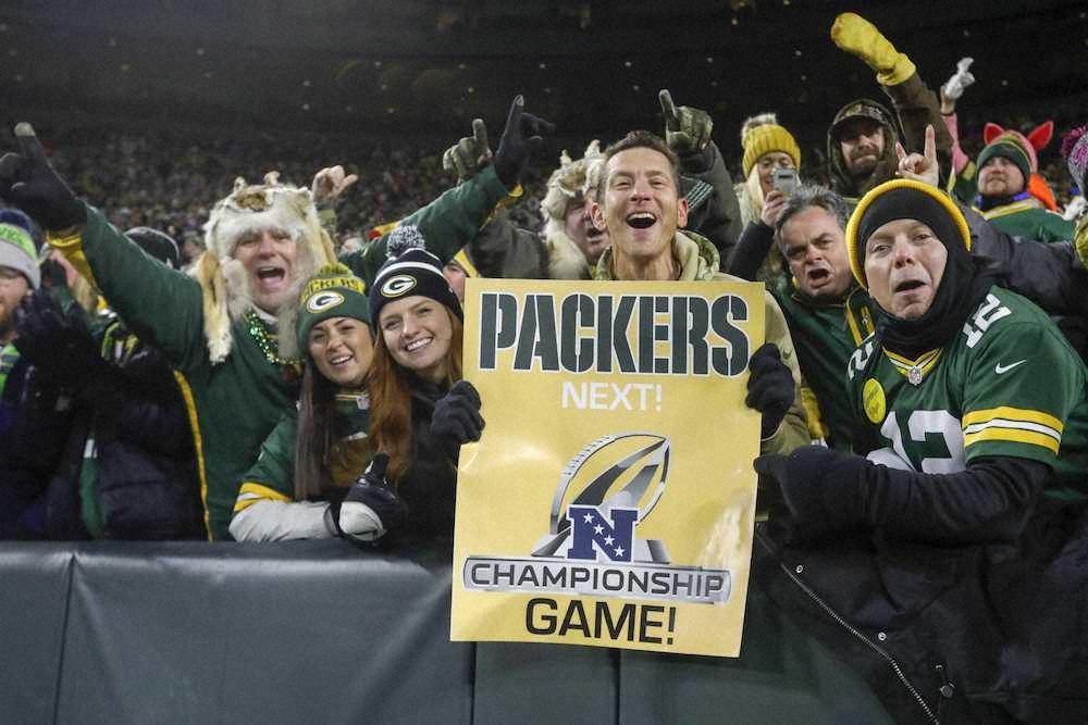 【画像・写真】パッカーズが厳寒のグリーンベイで勝利　3年ぶりにNFC決勝へ進出