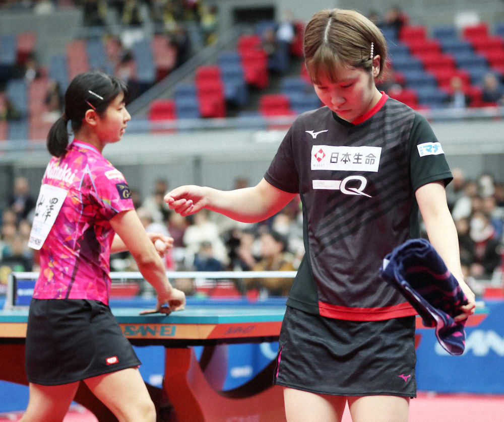 【画像・写真】五輪代表・平野美宇、今年も魔の5回戦「凡ミス多くて…」昨年ジュニア女王の出沢に敗れる