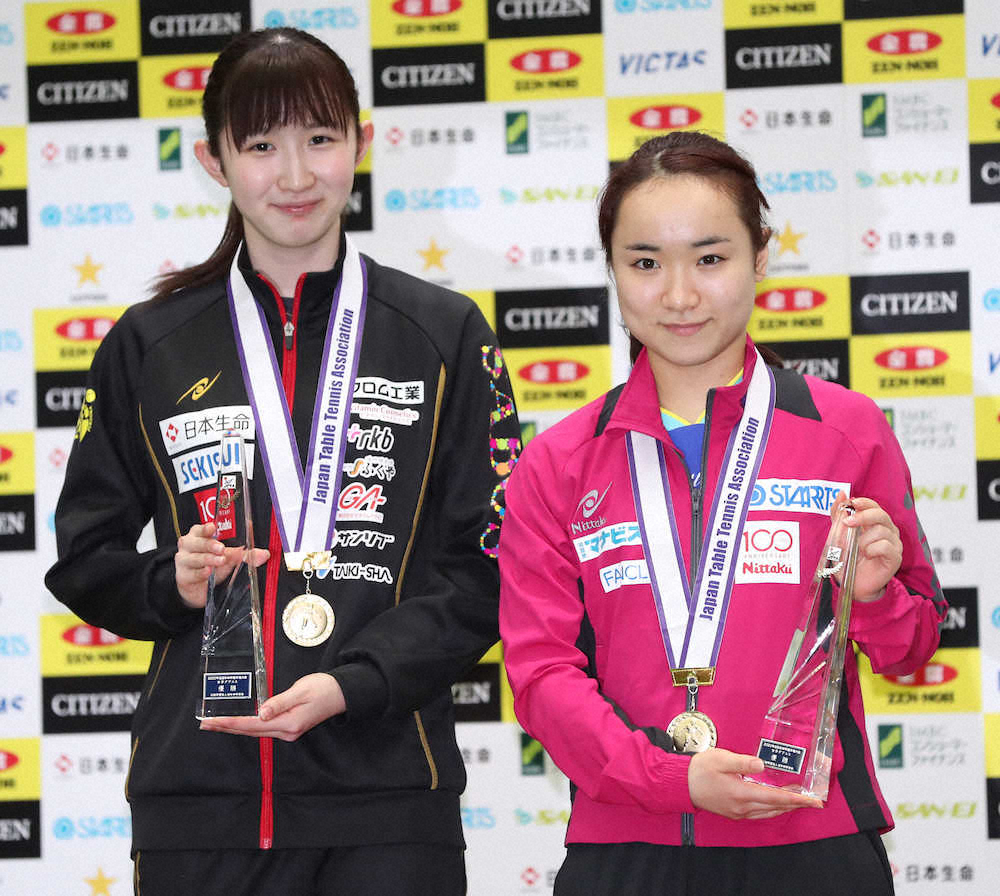 【画像・写真】美誠、飛んできたラケットとっさにかわし淡々2冠!“みまひな”女子複圧倒V3