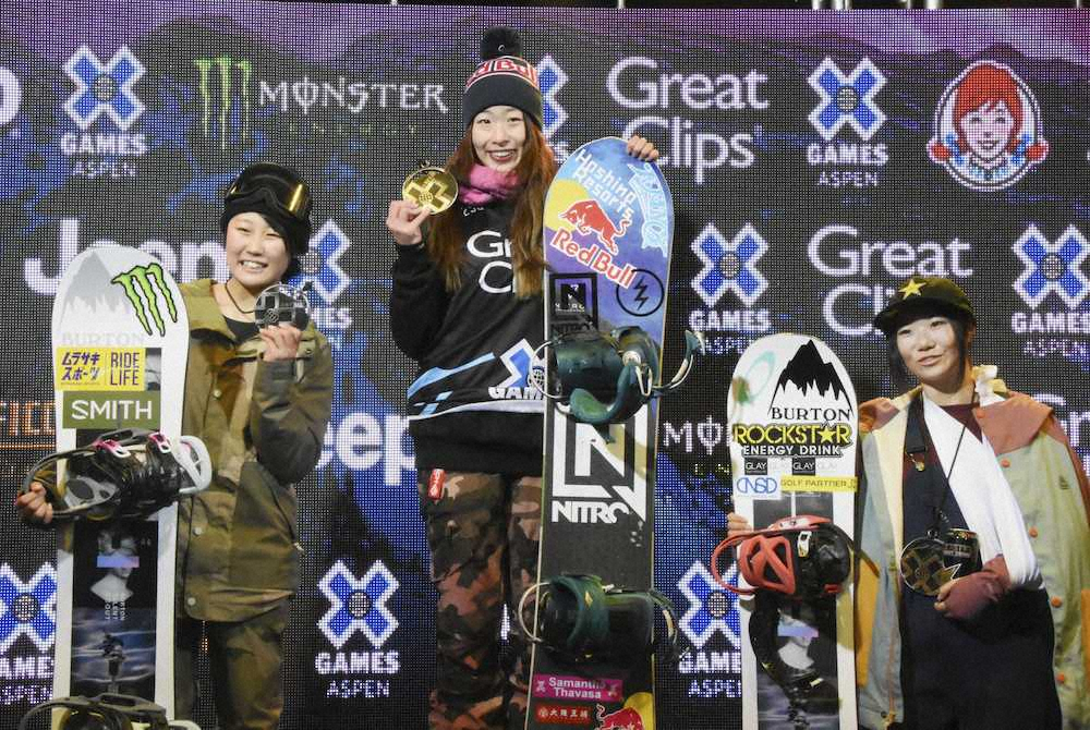 スノボ ビッグエア女子 鬼塚初v 言葉に言い表せない 日本勢が表彰台独占 スポニチ Sponichi Annex スポーツ