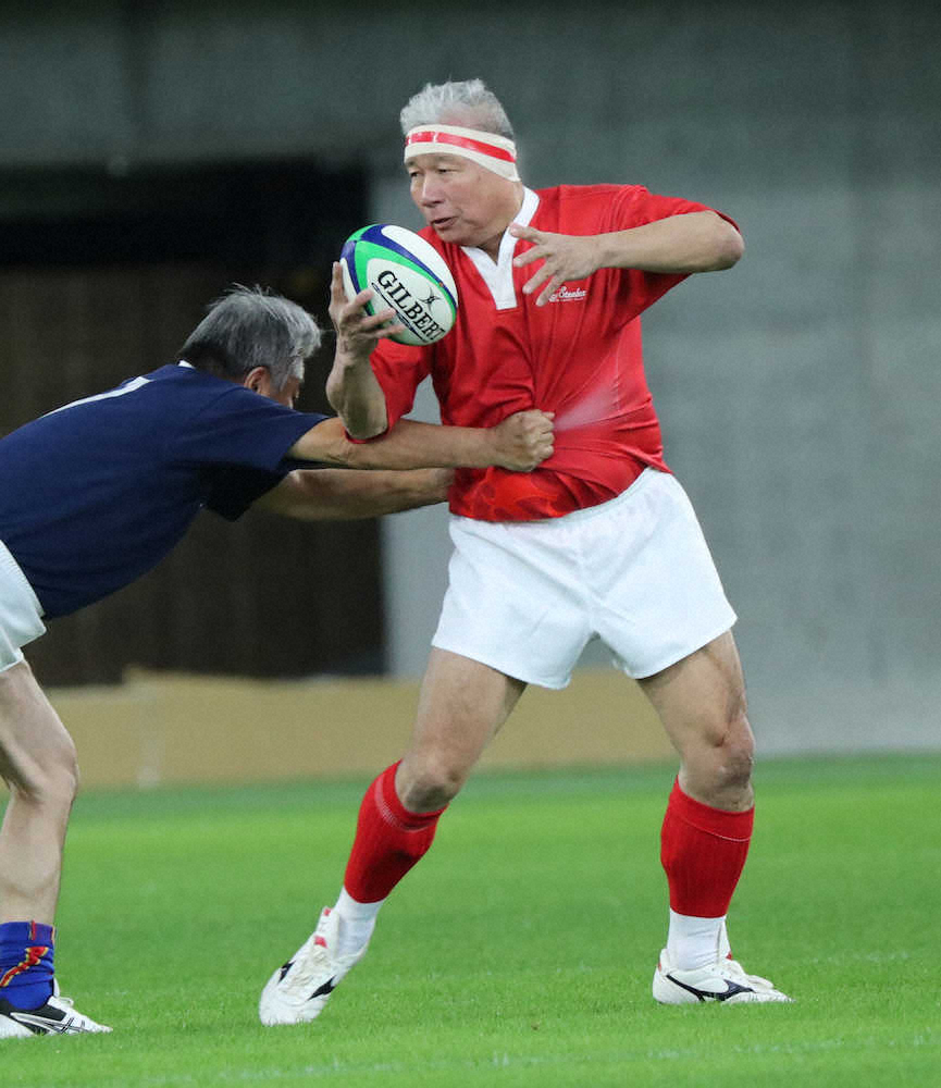 【画像・写真】“神鋼VS釜石”レジェンドマッチ開催　24―10で神鋼が勝利