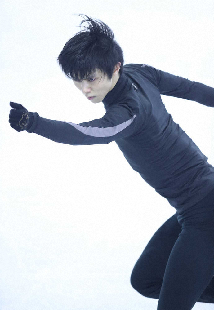【画像・写真】羽生結弦、初練習で「バラード第1番」　四大陸初制覇へ7日にSP