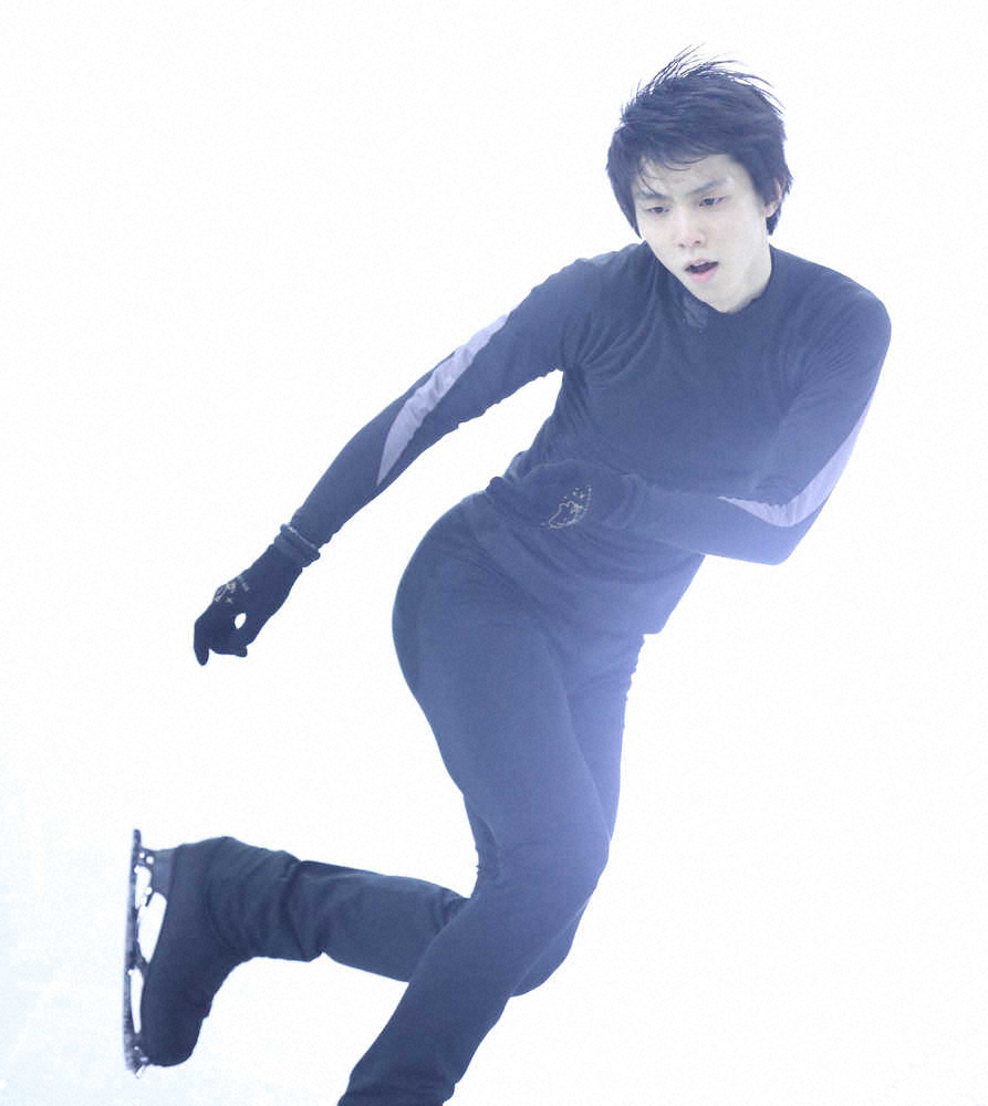 【画像・写真】練習する羽生結弦（撮影・小海途　良幹）