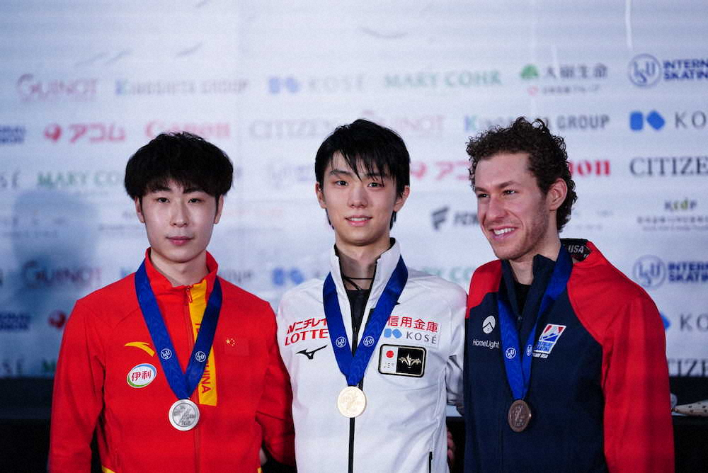 【画像・写真】“世界最高”の羽生「スケートが行きたい方向に全て乗せられたなという感覚」