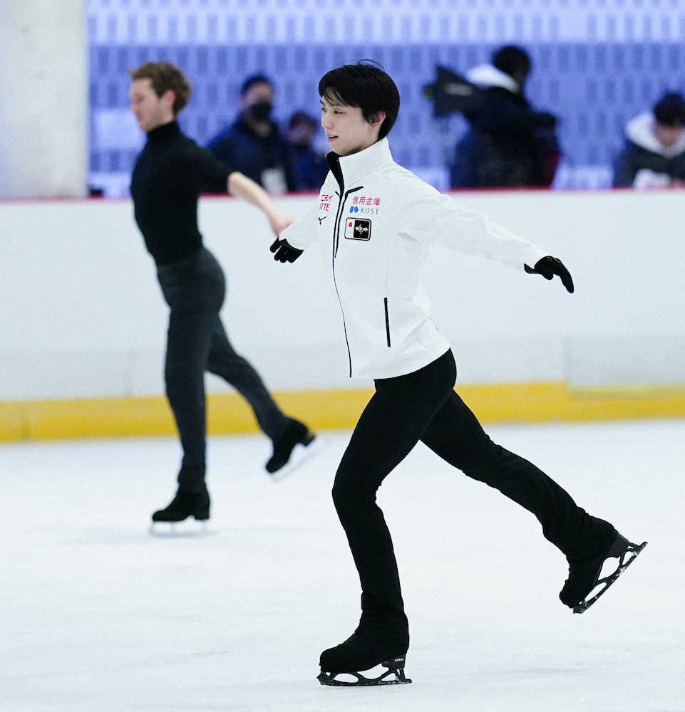 【画像・写真】羽生結弦が「SEIMEI」確認　9日フリーで“スーパースラム達成”へ