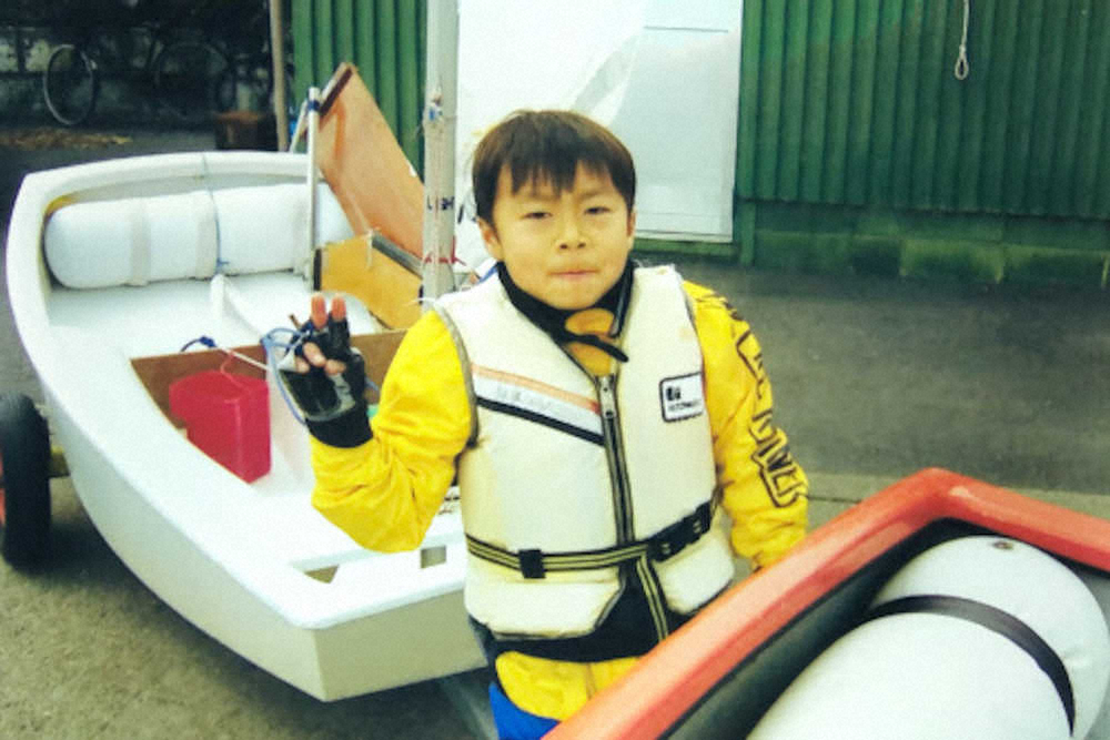 【画像・写真】別府ジュニアにて、幼稚園年長時の岡田（父・正和さん提供）