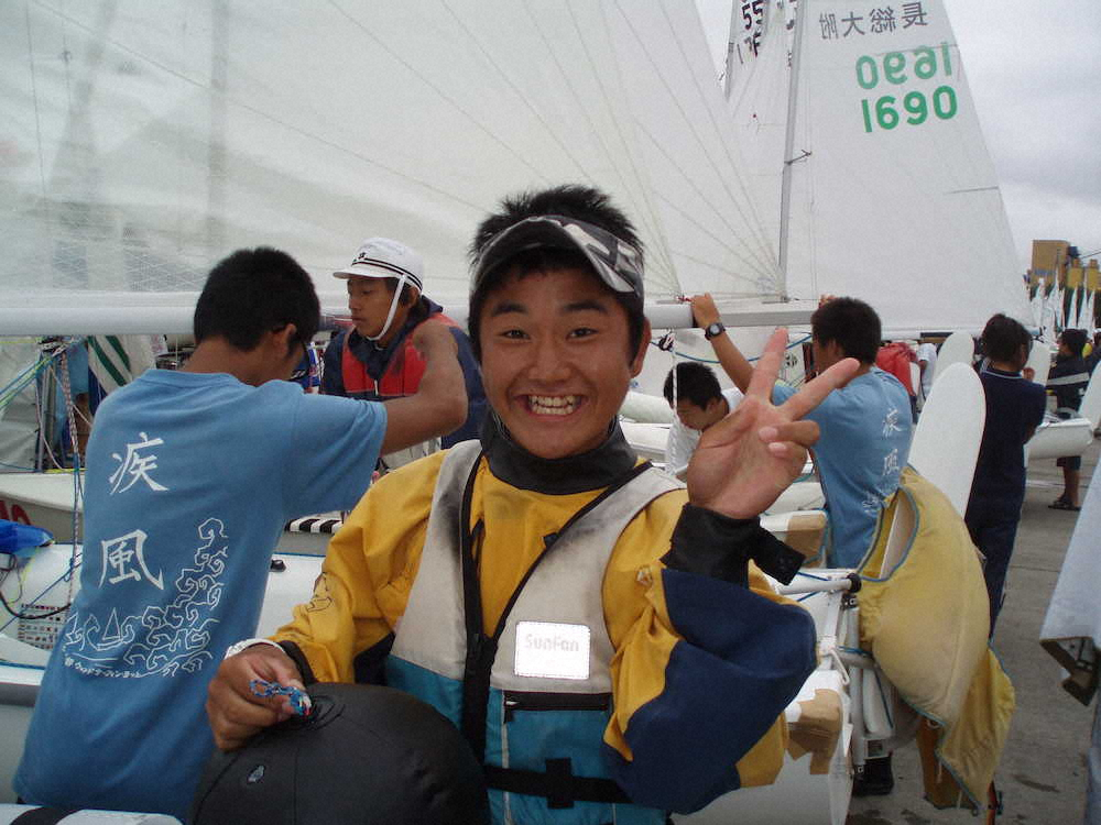 【画像・写真】高校3年で主将を務めた外薗（高校の恩師・山下教諭提供）