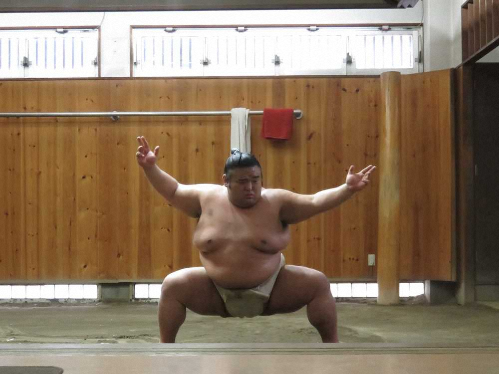 【画像・写真】稽古で汗を流す貴景勝