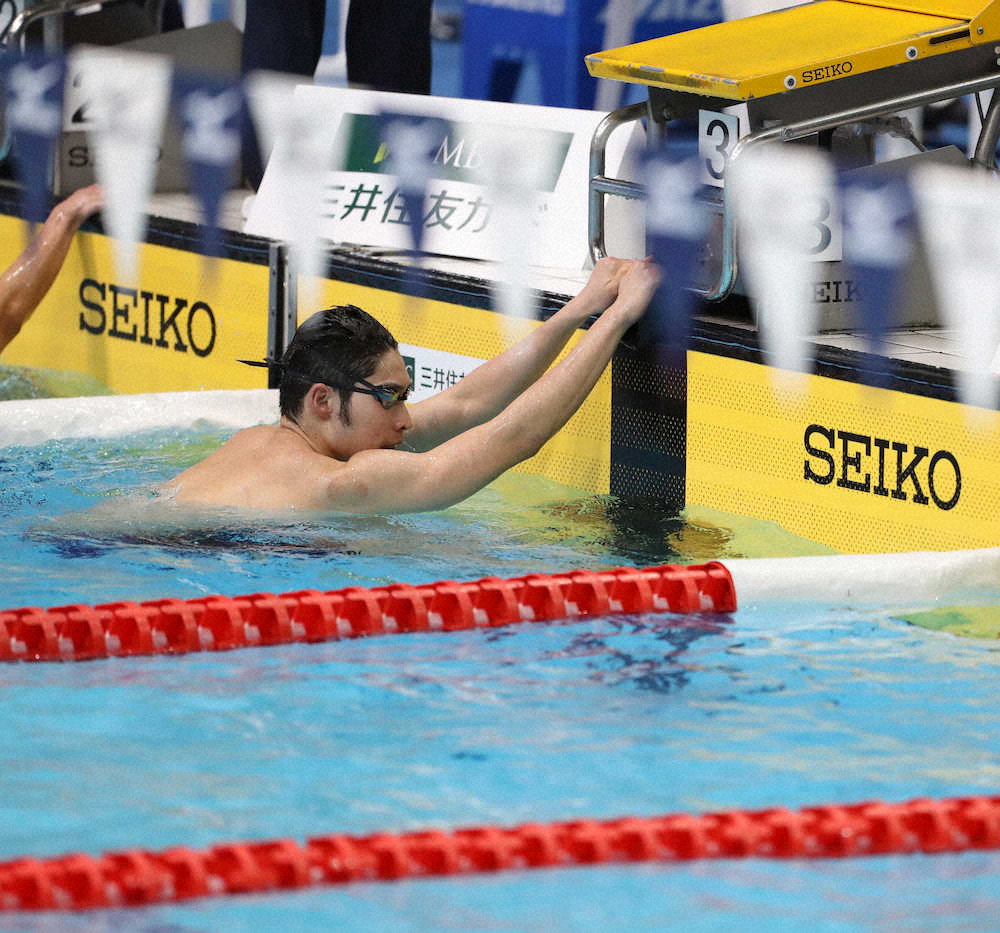 【画像・写真】男子400メートル個人メドレー決勝、自己ベストに遠く及ばないタイムに終わった萩野公介（撮影・小海途　良幹）